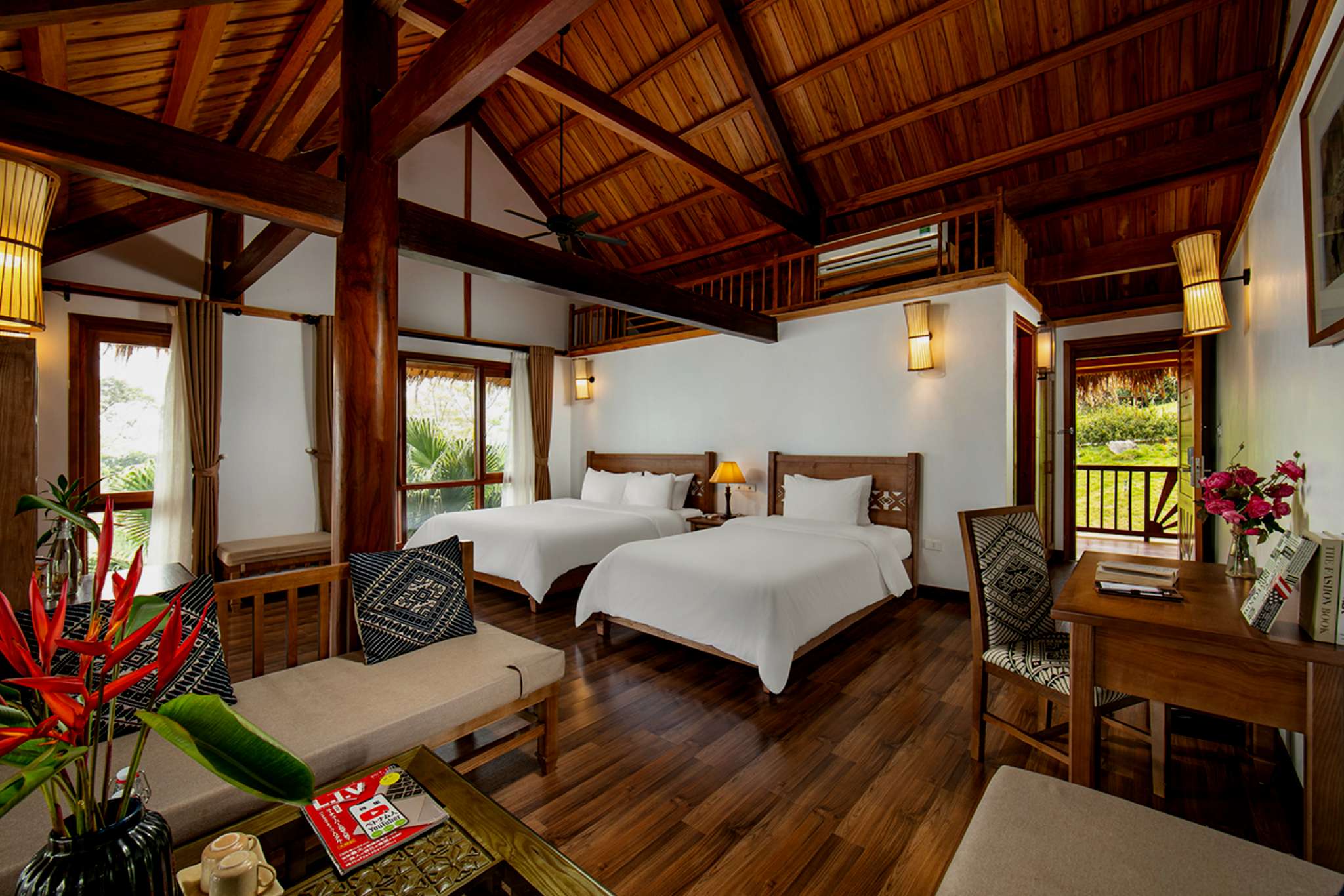 Phòng Family Suite tại Mai Châu Hideaway